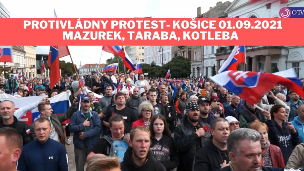 Protivládny protest Košice 01.09.2021.