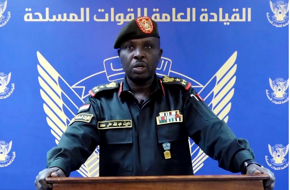 Hovorca sudánskej armády Brig Nabil Abdullah