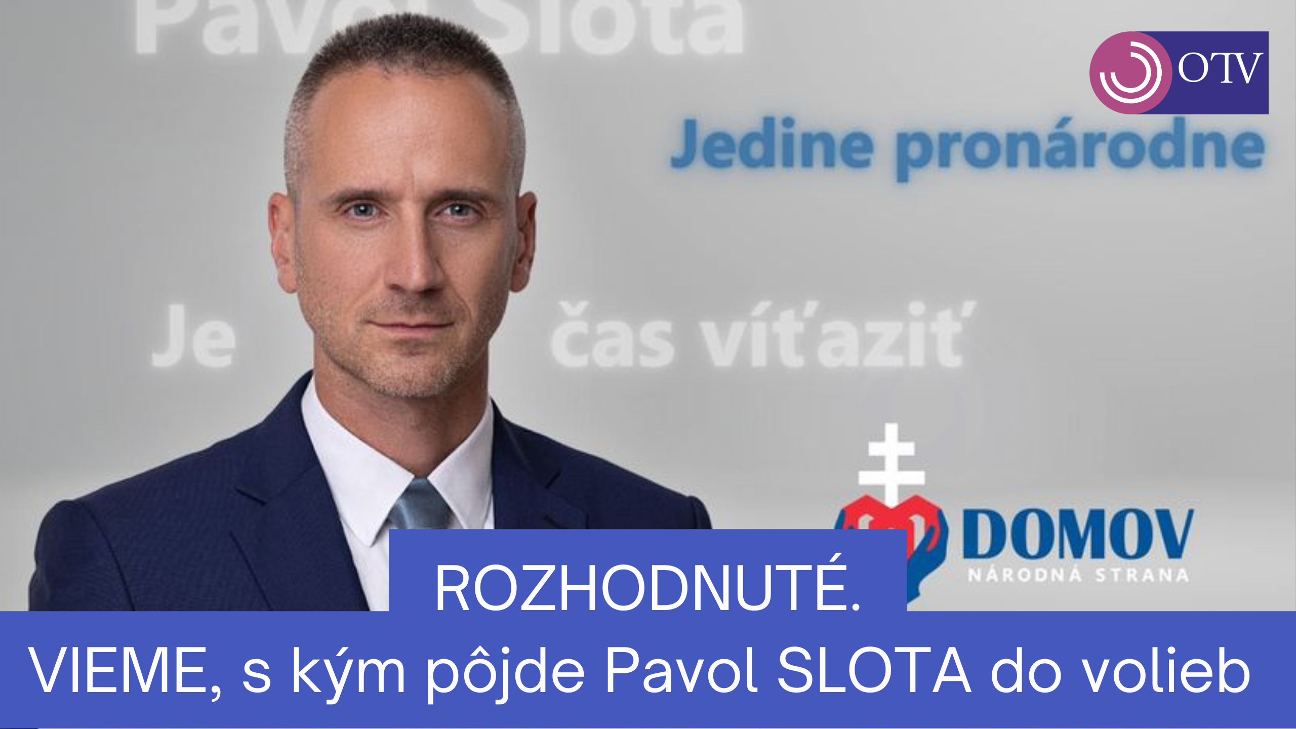 DOŠLO K DOHODE: Pavol SLOTA predstavil, s kým pôjde do volieb | tvotv.sk